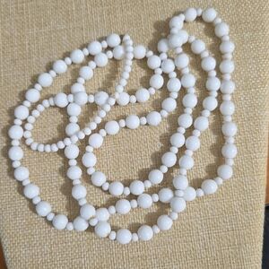 21inch Milk Glass Necklace